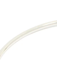 Silver Plated Cubic Zirconia Flower Wrist Cuff