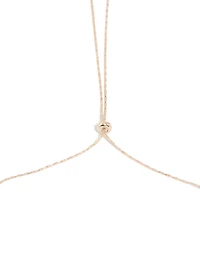 Collier ajustable en perles fondues et perles d'eau douce plaqué or rose