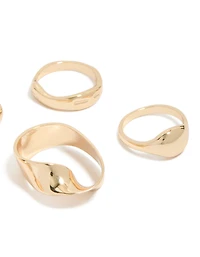 Gold Organic Dome Ring Pack