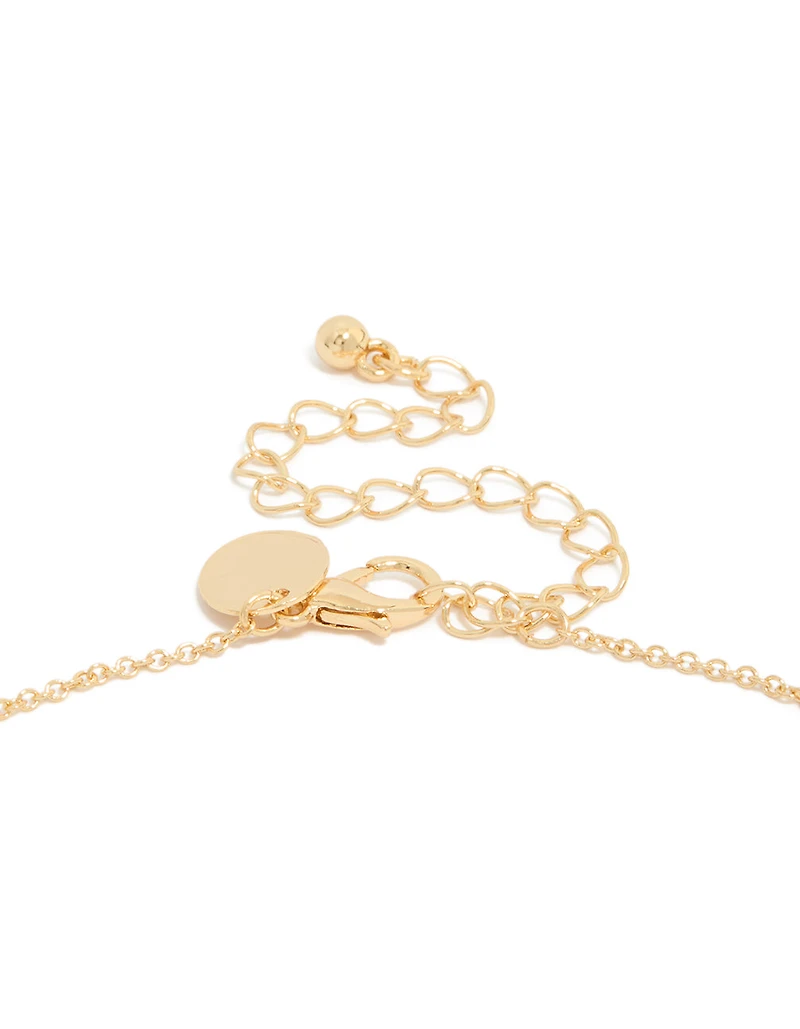 Collier de fleurs d’avril en zircone cubique plaqué or
