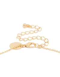 Gold Plated Rose October Flower Necklace