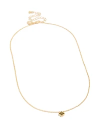 Gold Plated Peridot August Flower Necklace