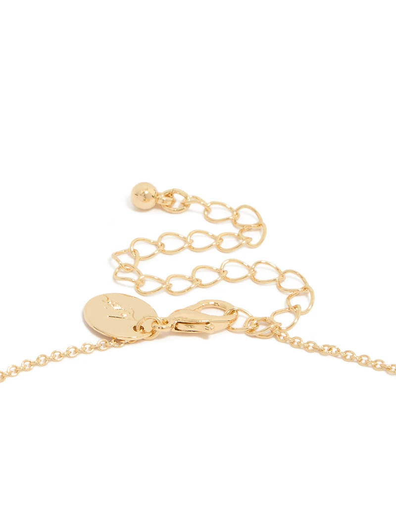 Gold Plated Peridot August Flower Necklace