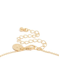 Gold Plated Peridot August Flower Necklace