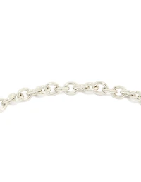 Silver Diamante & Blue Stone Heart Necklace