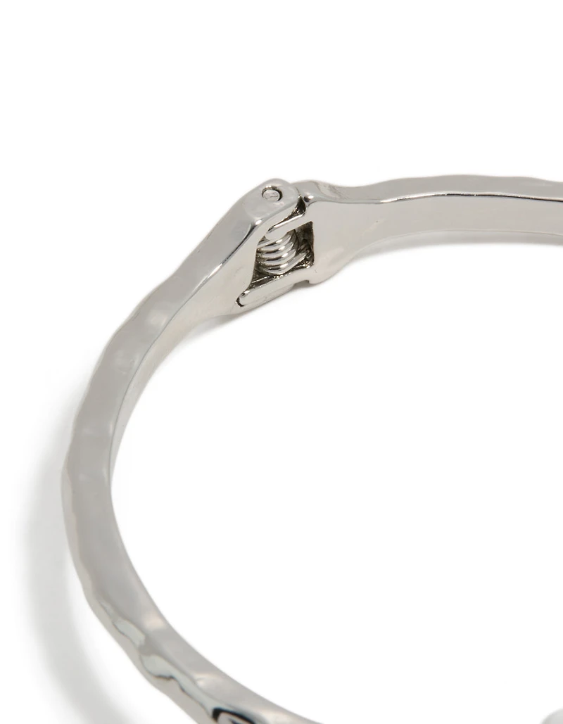 Bracelet double en pierre bleue argentée