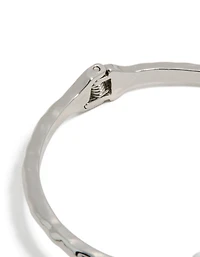 Bracelet double en pierre bleue argentée