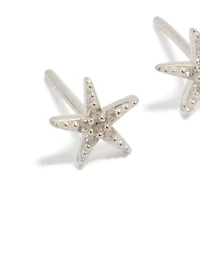 Sterling Silver Cubic Zirconia Starfish Earrings