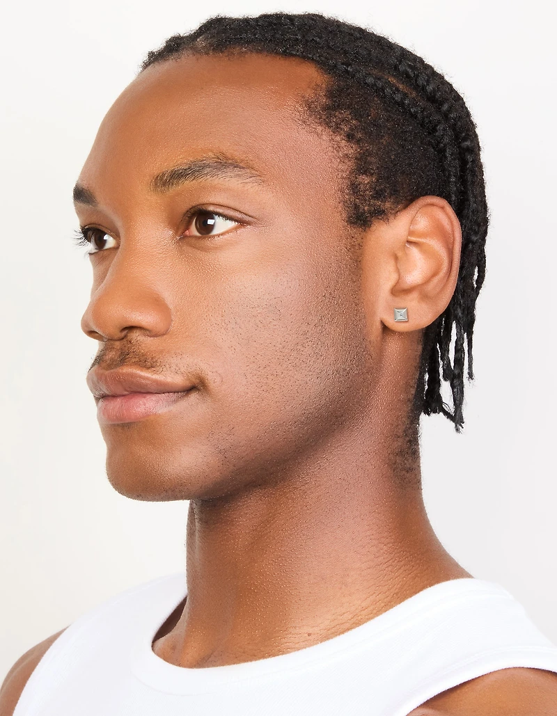 Boucles d’oreilles étanches en acier inoxydable cloutées pour hommes