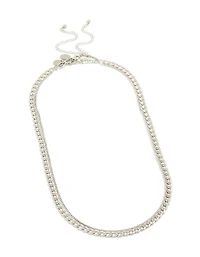 Mens Waterproof Stainless Steel Box & Cuban Chain Necklace 2 Pack