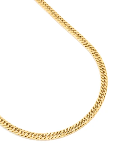Collier cubain lisse en acier inoxydable pour hommes, imperméable