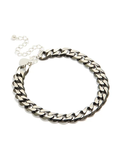 Mens Waterproof Stainless Steel Black Link Chain Bracelet