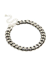 Mens Waterproof Stainless Steel Black Link Chain Bracelet