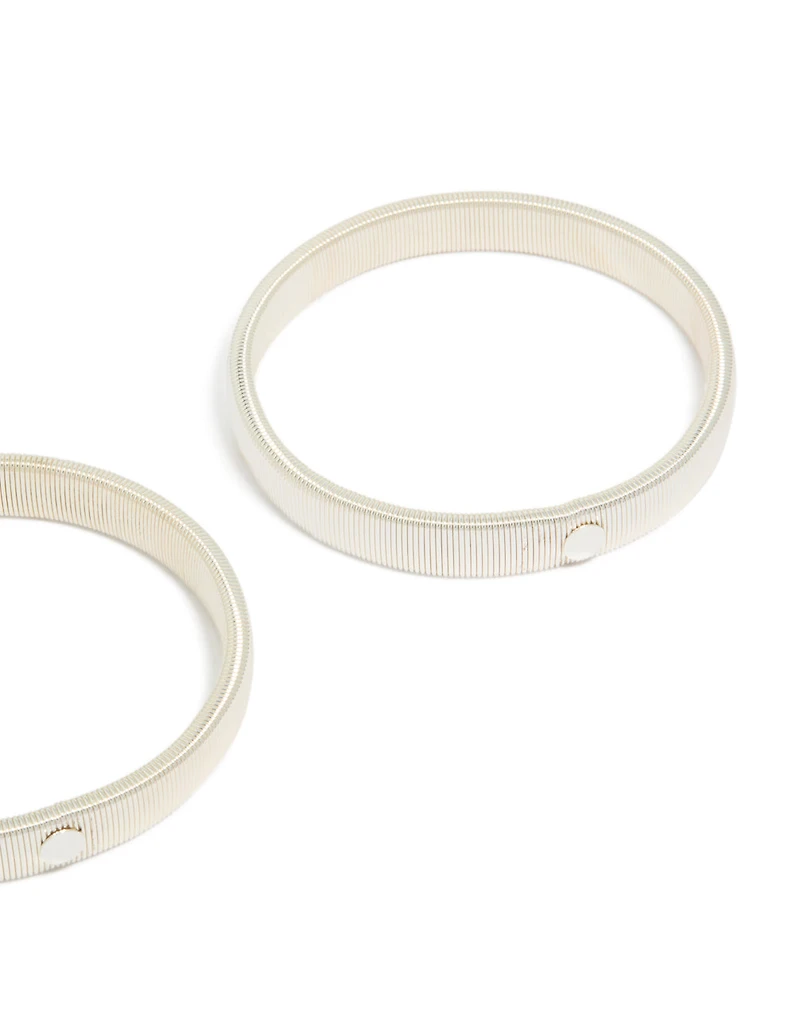 Silver Stretch Sleeve Garters 2-Pack