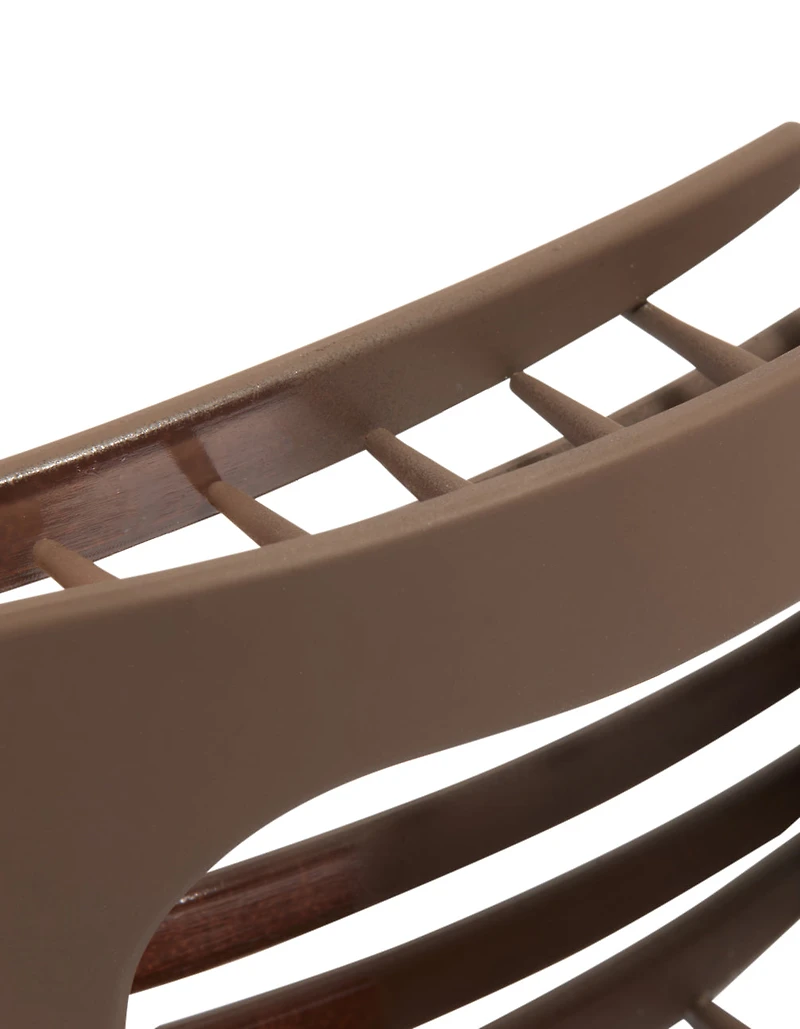 Chocolate Brown Matte Flat Oval Claw Clip