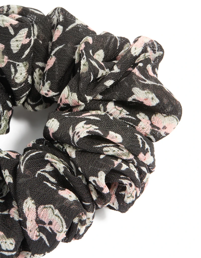 Scattered Flower Printed Statement Scrunchie