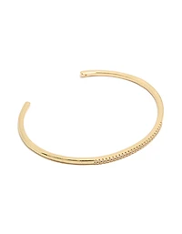 Gold Plated Cubic Zirconia Thin Wrist Cuff