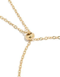 Gold Plated Clear & Cognac Cubic Zirconia Square Cut Bezel Toggle Bracelet