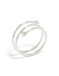 Waterproof Stainless Steel Diamante Coil Ring