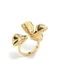 Gold Plated Molten Floral Wrap Ring