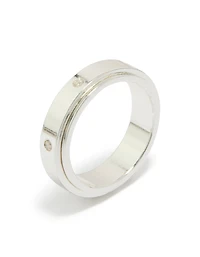 Waterproof Cubic Zirconia Stainless Steel Spinner Ring