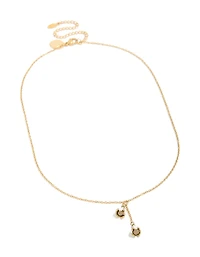 Waterproof Gold Plated Stainless Steel Forget-Me-Not Flower Necklace