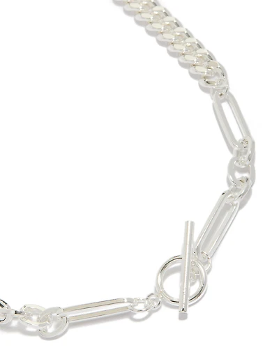 Waterproof Stainless Steel Long Curb Chain Toggle Necklace