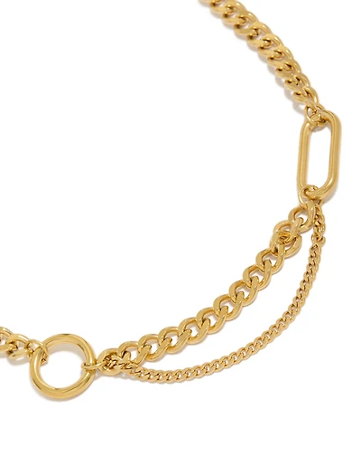Collier T et O en acier inoxydable plaqué or étanche