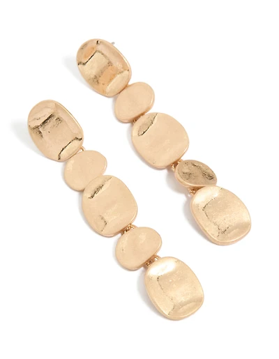 Gold Circles Drop Earrings