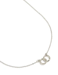 Silver Joined Circles Pendant Necklace