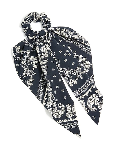 Chouchouchet à motif cachemire noir et blanc