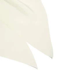 Simple Cream Long Scarf Scrunchie