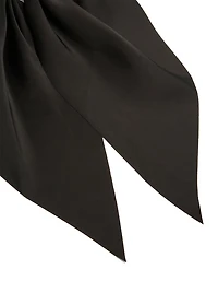 Black Plain Long Scarf Scrunchie