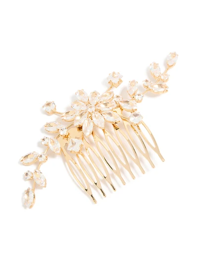Peigne à fleurs en diamant doré