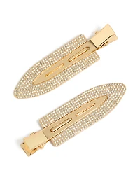 Tweens Gold Pavé  Diamante Creaseless Clips Pack