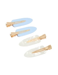 Tweens Marble Acrylic Creaseless Clips 4-Pack