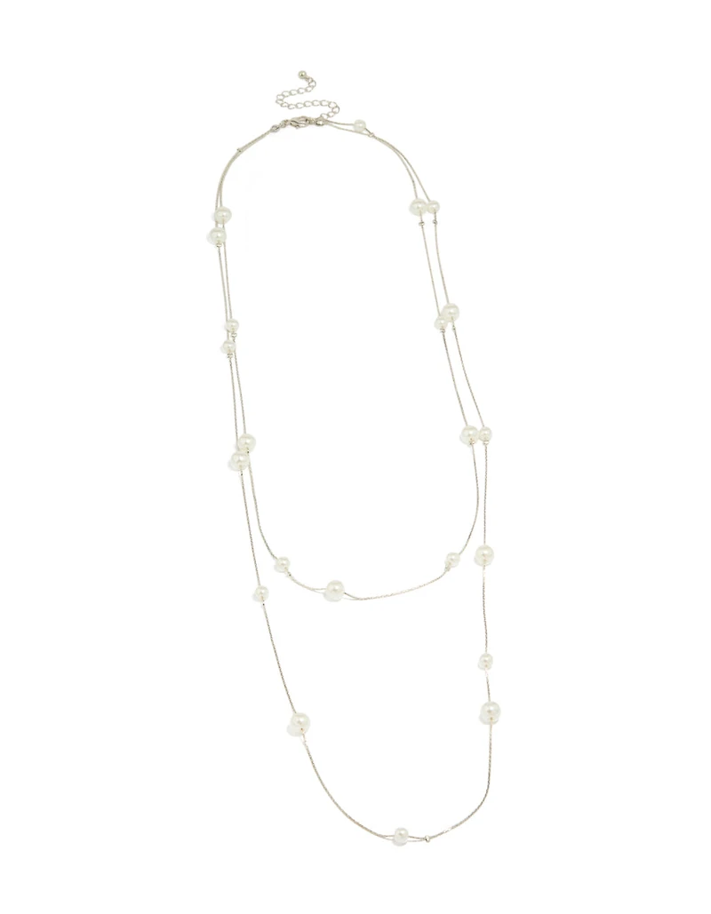 Collier superposé en perles d’argent