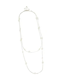 Collier superposé en perles d’argent