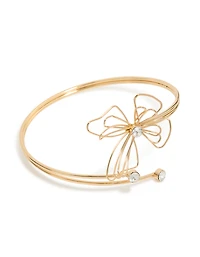 Gold Diamante Wire Butterfly Arm Cuff
