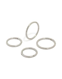 Mens Waterproof Stainless Steel Mixed Size Sleeper Earrings 2-Pack