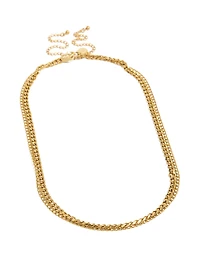 Men Waterproof  Gold Plated Stainless Steel Mixed Chain Necklaces Pack