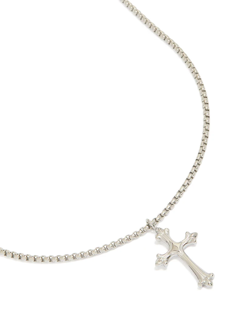 Mens Waterproof Stainless Steel Gothic Cross Necklace