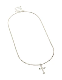 Mens Waterproof Stainless Steel Gothic Cross Necklace