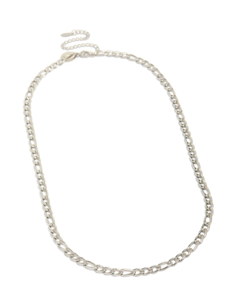 Mens Waterproof Stainless Steel Classic Figaro Link Necklace