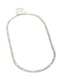 Mens Waterproof Stainless Steel Classic Figaro Link Necklace