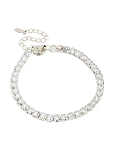 Waterproof Men’s Stainless Steel Large Cubic Zirconia Tennis Bracelet