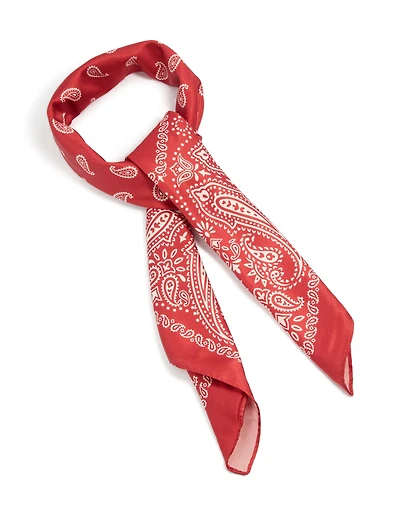 Écharpe en tissu à motif cachemire rouge classique