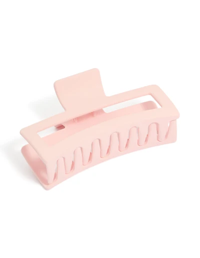 Pink Matte Rectangle Extra Large Claw Clip