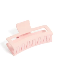 Pink Matte Rectangle Extra Large Claw Clip