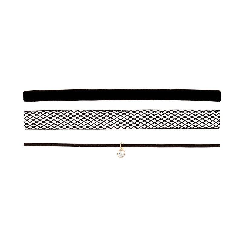 Black Mesh Choker Pack